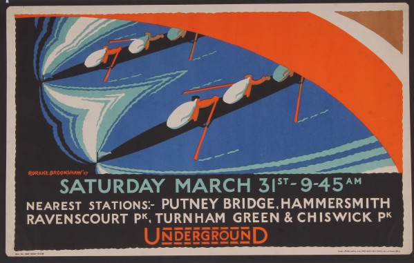 London Underground advertising poster, for the University Boat Race  Print